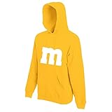 Shirt-Panda Herren Hoodie · M&M · Karneval Gruppen Kostüm Fasching Verkleidung Party Darts Unisex Männer JGA Weiberfastnacht Karnevalskostüm Gruppenkostüm · Gelb M