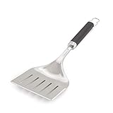 Weber 6762 Precision Wide Grill Spatula Premium Fischwender, Schwarz/Silb