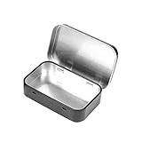 YUEKUN 4 Stück Rechteckige Metalldose Leere Scharnierbox Tragbare Blechdose aus Metall Schwarzer Vorratstank Leerer zusammenklappbarer Metallbehälter Mini-Aufbewahrungsbox Süssigkeit U-Festp