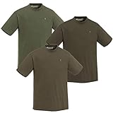 Pinewood T-Shirt 3er Pack Herren grün/braun Größe M 2022