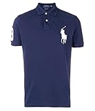 Ralph Lauren Polo Herren Poloshirt Custom-Slim-Fit Dunkelblau S