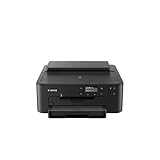 Canon PIXMA TS705 Drucker Tintenstrahl DIN A4 (WLAN, LAN, 5 separate Tinten, automatischer Duplexdruck, 2 Papierzuführungen, Papierkassette 250 Blatt, Apple AirPrint), schw