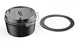 tepro Grillzubehör Guss-Dutch-Oven-Einleger, Rost-in-Rost System rund 57 cm Ø