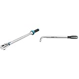 Hazet 5122-3CT Drehmomentschlüssel (12,5 mm (1/2'), 40-200 Nm, Made in Germany) & 772 Radmuttern-Schlüssel, ausziehbar von 303-535 mm, 12,5 mm (1/2 Zoll)