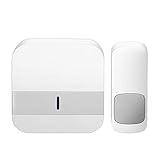 XIAOSAKU Türklingel wasserdichte drahtlose Türklingel Home Drücken der drahtlosen Türklingel 52 Melody Level 4 Lautstärke einstellbar for Büro Krankenhaus Villa Schule Türklingel S