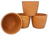 4er-Set Ziertöpfe'Marmor' - Blumentöpfe Übertöpfe Pflanztopf - Tontöpfe - Naturprodukt - wiederwendbar - verschiedene Größen (Ø innen 12 cm x Höhe 9,5 cm)