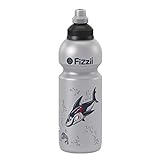 Fizzii Kinder- und Freizeittrinkflasche 600 ml (auslaufsicher bei Kohlensäure, schadstofffrei, spülmaschinenfest, Motiv: Shark)