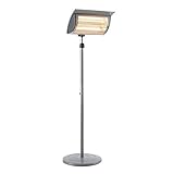 blumfeldt Heat Guard Focus Standheizstrahler - Stand Heizstrahler mit 1000/2000 W Leistung, höhenverstellbarer Infrarotstrahler mit Easy Control, Halogen, Außengebrauch, Aluminiumgehäuse, Hellg