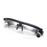 ZZSNT Einstellbare Fokus-Lesebrille -6D bis 3D, Dioptrien-Objektiv mit Lederbrillenetui, Korrekturbrille Unisex-Brille zum D