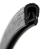 KS-S2-4S Kantenschutzprofil von SMI-Kantenschutzprofi - Klemmbereich 2-4 mm - PVC Gummi Klemmprofil mit Stahleinlage - Kantenschutz - Schwarz - einfache Montage, selbstklemmend ohne Kleber(1 m)