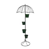 SXRDZ Kunst-Dekoration-Regenschirm-Form-Blumen-Standplatz mit Stabiler Metallbasis Featur Einzigartigen Umbrella Entwurf, Rot Rdz (Color : Green)