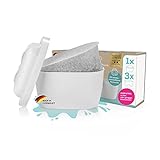 yucona® Wasserfilter Starter-Kit für 3 Monate, alle gängigen Filterkannen-Systeme | Wiederverwendbare Wasserfilterkartusche, 96% Plastikersparnis, Aktivkohle aus Kokosnussschalen |​ Made in Germany