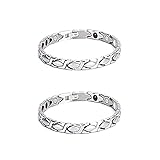 JHYQ Butt Lift Ladies Magnetic Bracelet,Super Strength Magnetic Bracelet,Balancing Energy Bracelet,Elegant Magnetic Therapy Fit Plus Bracelet Bands. (2PCS+B)