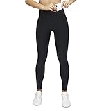 Formbelt Damen Laufhose lang mit Tasche - Yoga Leggins Lange Sportleggings Damen Sporthose Handytasche Blickdicht hoher Bund, Sport Fitness Tight, schwarz M