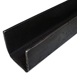 B&T Metall Stahl U-Profil 25 x25 x 1,5 mm gleichschenklig in Längen à 1500 mm +0/-3 mm S235 (1.0038 ST37) Bordwandprofil Einfassprofil Rohstahl unb