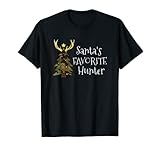 Santa's Favorite Hunter Kleidung Hirsch Buck Geweih Jagd Männer T-S
