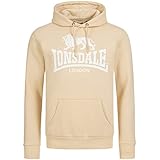 Lonsdale Herren Kapuzenpullover Sherborne, Farbe:beige/White, Größe:2XL