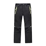 Comcrib Kinder Outdoor Wanderhose wasserdichte Softshellhose Winddicht Atmungsaktiv Warme Jungen Mädchen Winterhose Sk