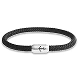 Paris Montana • Das Original Anker Segeltau Armband Sansibar Unisex Geflochten Mit Gravur Handmade Hochwertiger Magnetverschluss Durchmesser Ø 6mm (20 Zentimeter)