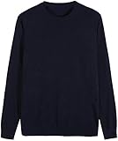 HAOLL Herren Casual Strickpullover Herbst Winter Slim Fit Pullover Wolle Kaschmir Sweater Männer Kleidung, marineblau, Larg