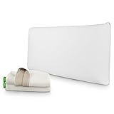Purovi Kopfkissen 80x35x10 - Ergonomisches Kissen aus Memory Foam mit Aloe Vera - Stützendes Nackenkissen für Seitenschläfer, Rücken- & B