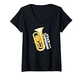 Damen Euphonium Player Funny Brass / Marching / Konzertband Musik T-Shirt mit V