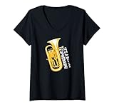 Damen Euphonium Player Funny Brass / Marching / Konzertband Musik T-Shirt mit V