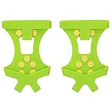 Steigeisen, EIS Schneegriffe 10 Zähne Gehen Traktion Eiskleidespikes True Edelstahl Zum Gehen, Joggen, Klettern Und Wandern, Grün (Size : XL)