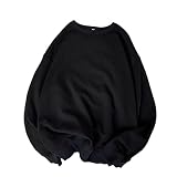 2021 Herren Hoodies Pärchen Pullover Harajuku Casual Korean Sweatshirt Streetwear Oversized Top Kleidung, Schwarz , XXL