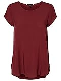 VERO MODA Damen Boca Ss Blouse Ga Noos T-Shirt, Cabernet, M