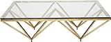 Kare Design Network Gold Couchtisch, 105 x 105