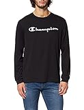 Champion Herren American Classics Long Sleeve T-Shirt, Schwarz, M