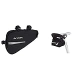 VAUDE Radtaschen Triangle Bag, Black, one Size, 127110100 & Satteltaschen Tube Bag M, Black, One Size, 111010100