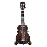 YYLL Gitarre Alle Rose Wood Ukulele, Profi Holz Ukelele Instrument Kit, for Kinder/Jungen/Mädchen/Kinder/Anfänger (Color : Brown, Size : 23Inch)