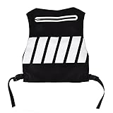 xiji Warnweste, reflektierende Wanderweste zum Radfahren bleiben sichtbar(Schwarz)