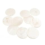 Vintageparts Capiz Muschelscheiben in cremeweiß 60mm 10 Stück zum Schmuck selber b