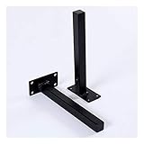 Heavy Duty Schwimmregalträger, Industrierohrregalträger for das Hängen von benutzerdefinierten schwebenden Regale (2 Satz, Schwarz) (Size : 25cm)