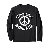 Peace Love Boulder Outfit Kletterhalle Kletterwand Kletterer Lang