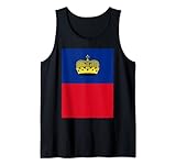 Retro Vintage National Flagge Liechtenstein Tank Top