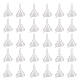 Trichter, 30 Stück Kleine Trichter Set, Kunststoff Trichter, Kleiner Flaschentrichter, Transparente Trichter zum Befüllen von Flaschen oder Behältern, für Laborflaschen, Labor Chemik