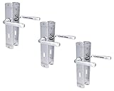 Türbeschlag 3er Set, Messing verchromt poliert für Zimmertüren, Türklinke Türgriff Türbeschlag