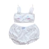 whitzard Damen Cinnamoroll Melodie Kuromi Anime Kein Stützdraht Kostüme Tube Top Shorts Urgemütlich Süß Kawaii Anime Nachtwäsche Anzüge Samtartig Set (Dick Weiß, L, l)