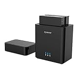 ORICO 2Bay DS200U3 Festplattengehäuse, USB 3.0 auf SATA 3,5 Zoll (8,9 cm), magnetisch, werkzeuglos, externes HDD-Gehäuse, integrierter Lüfter für Datensicherung, NAS-Erweiterung bis zu 36 TB (2 x 16)