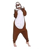 FORLADY Faultier Kostüm Erwachsene Tier Cosplay Kostüm Erwachsene Pyjamas Brown Unisex