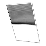 Insektenschutz Dachfensterplissee Fliegengitter Aluprofile Bausatz kürzbar (160 x 180 cm, Dachfensterplissee WEISS)