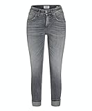 Cambio Jeans Pina mit Beinumschlag in Grau, Größe 36/30