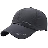 Yowablo Visierkappe Outdoor Sport Laufen Baseball Mesh Hat Männer Schnelltrocknender Sommer (1Stck,Dunkelgrau)