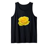 Schöne gelbe Rose isolierte Vektorkunst Tank Top