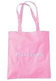 illustratedidentity F*ck 2020 Tragetasche 37,5 x 42 cm mit langen Griffen, Pink - babyrosa - Größe: Einheitsgröß