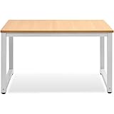 Merax Computertisch, Schreibtisch, PC-Tisch, Bürotisch, Office Tisch,multifunktional, fürs Home Office, leicht montiert 120 x 60 x 75cm (Eiche-Weiß)